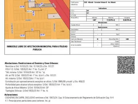 AV. ALBERDI 200 CASI ESQUINA VELEZ ZARFIELD TERRENO 12M FRENTE EXCELENTE PROYECTO