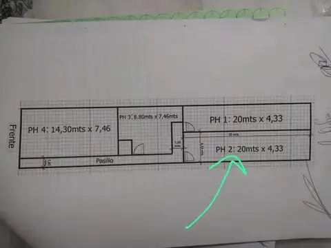 Terreno en Venta 4  mts Frente