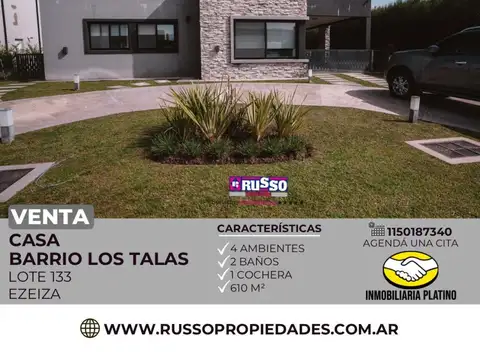Venta Casa 4 Ambientes Barrio Los Talas - Ezeiza