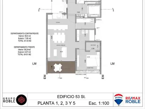 Departamento 1 dormitorio en venta La Plata