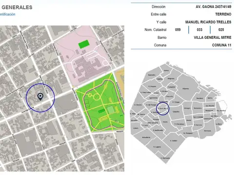VENTA LOTE 3454m2 VENDIBLES. VILLA GENERAL MITRE