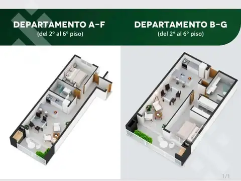 Departamento en Venta de 2 ambientes