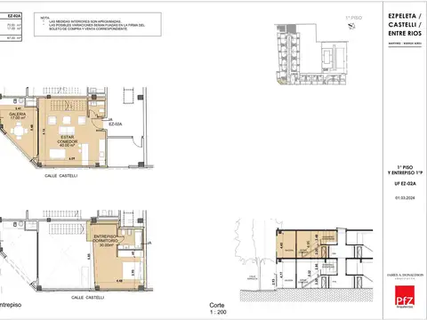 Departamento 2 ambientes con 1 baño