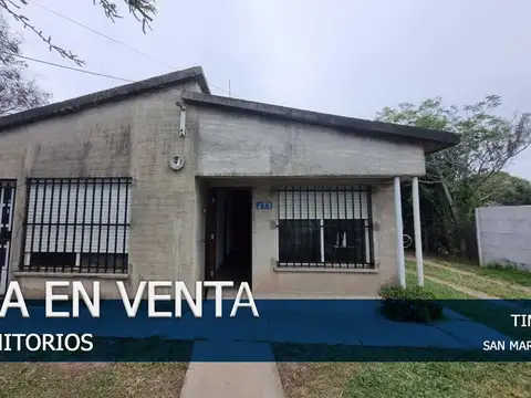 CASA EN VENTA DE DOS DORMITORIOS EN TIMBÚES