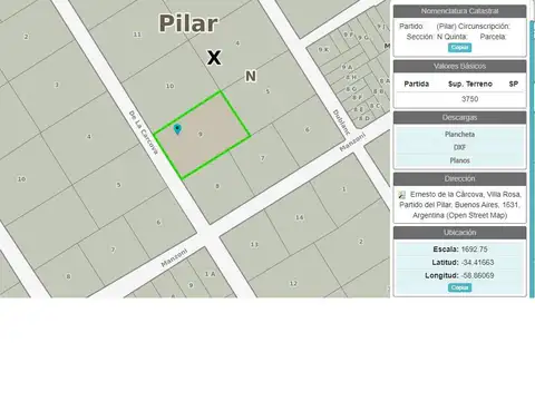 Terreno en Venta en Villa Rosa, USD 200.000