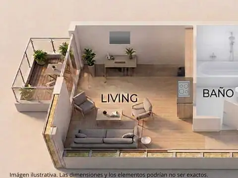 Departamento en Venta de 1 dormitorio