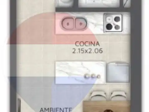 VENTA MONOAMBIENTE POCITOS NUEVO CON BALCON