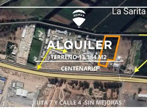 ALQUILER  1.3 HAS EN CENTENARIO