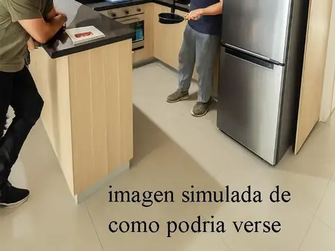 Departamento 2 ambientes con 2 baños