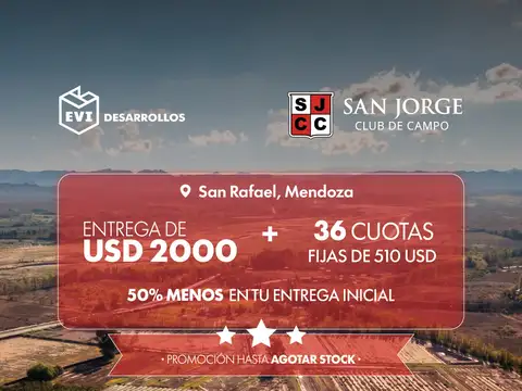 Lote En San Rafael - Loteo San Jorge Club De Campo - Lotes Desde 1000 M2
