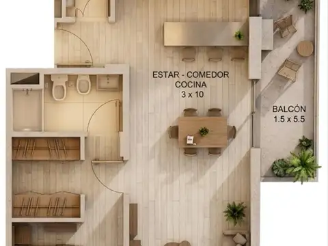 Zapata 300, Piso 5°
