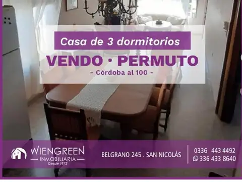 Vendo o permuto casa de 3 dormitorios