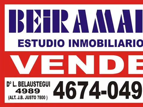 Terreno en Venta 8,66  mts Frente