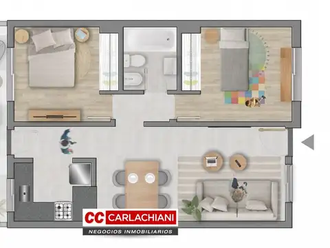 Departamento en Venta de 1 dormitorio