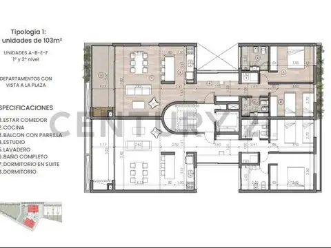 Departamento en Venta de 3 ambientes