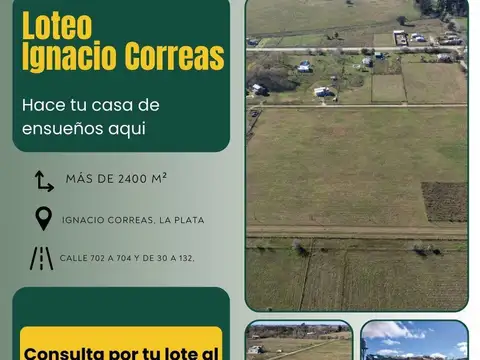 Terreno en Venta en Ignacio Correas Arana, USD 22.500