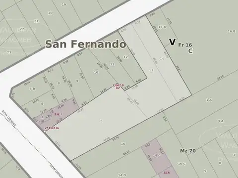 Terreno en Venta 20  mts Frente