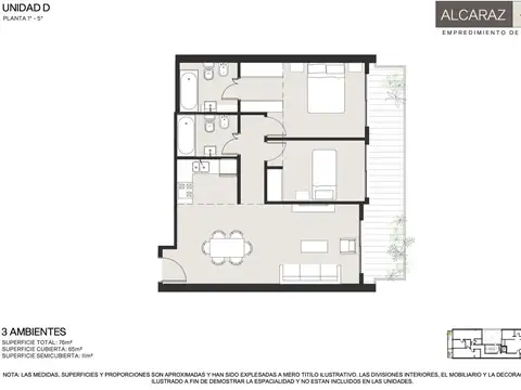 Departamento en Venta de 3 ambientes