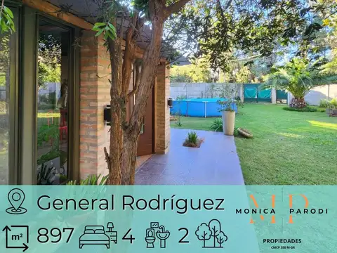 CASA QUINTA EN VENTA EN GENERAL RODRÍGUEZ – ENTORNO VERDE Y TRANQUILIDAD