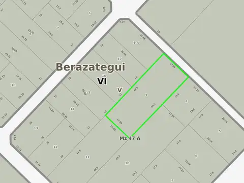 Terreno en Venta 44  mts Fondo