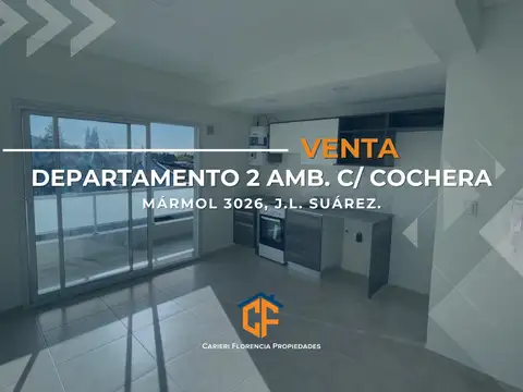 VENTA DE DEPARTAMENTO 2 AMBIENTES CON BALCÓN Y COCHERA, BARRIO JOSÉ LEÓN SUÁREZ