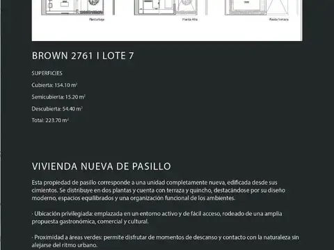 VENTA CASA 3 DORMITORIOS CON PATIO Y TERRAZA A ESTRENAR
