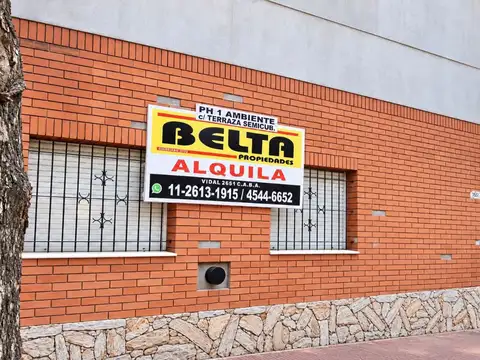 Ph En Alquiler En Villa Urquiza, Monoambiente Al Frente. Terraza Semicubierta Con Parrilla Y Lavadero.