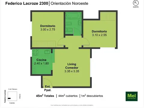 Federico Lacroze 2300, Piso 6