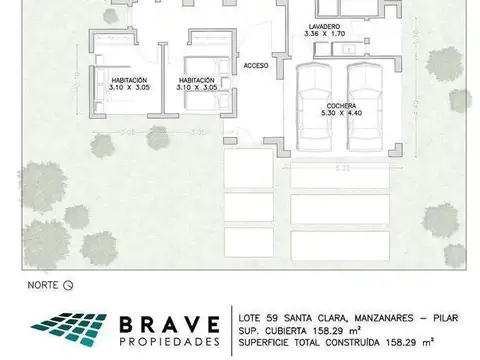 Venta Casa 5 ambientes en lote de 640m2, Rio hondo al 200, Manzanares, Santa Clara.