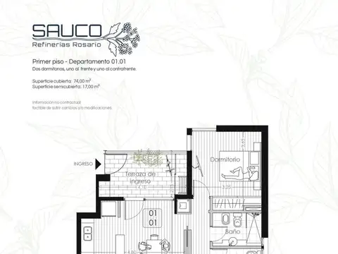 Departamento en Venta de 2 dormitorios
