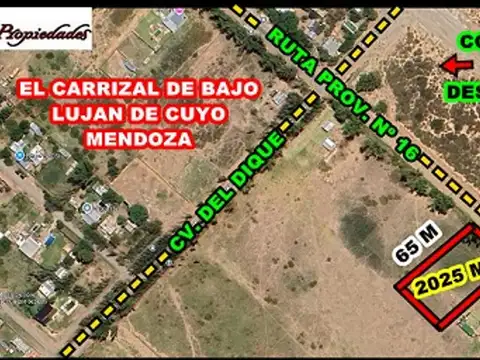 A 900M DEL DIQUE EL CARRIZAL - PRECIO REBAJADO
