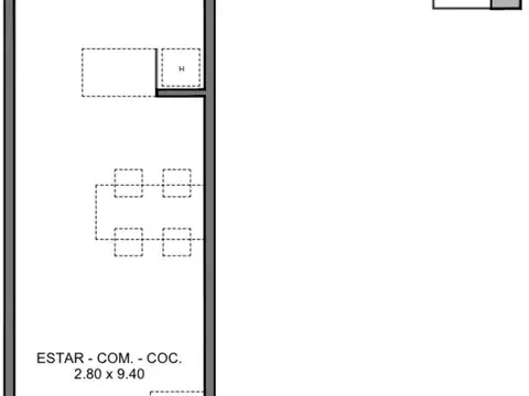 Departamento Venta Monoambiente Devoto Balcón