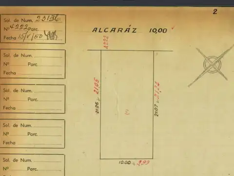 Terreno en Venta 21  mts Fondo