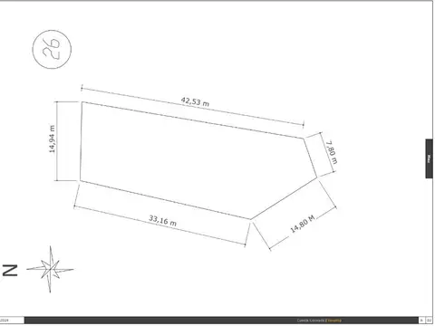 Terreno en Venta de 733,0 m2