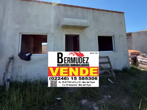 Venta Chalet 3 Ambientes Al Frente En Mar Del Tuyu Calle 15 Entre 81 Y82