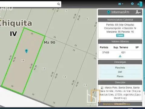 Terreno en Venta en Balneario Santa Elena, USD 20.500