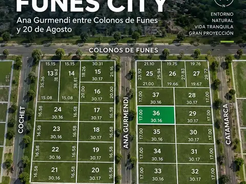 Terreno en venta Funes City