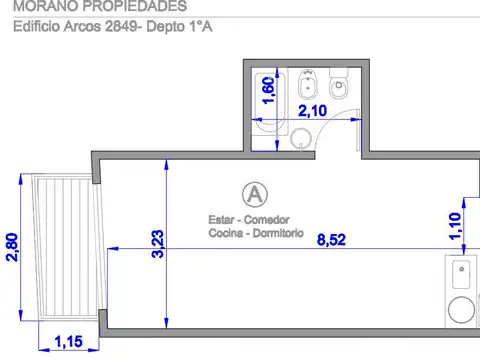 Departamento en Venta de Monoambiente