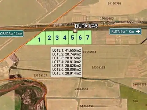 Oportunidad Rio Segundo Macro Lotes sobre Ruta
