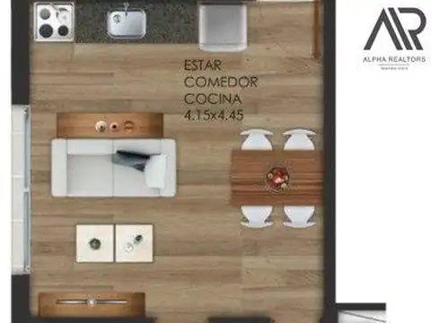 Departamento en Venta de 1 dormitorio