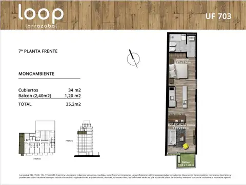 Larrazabal al 100 7° Piso
