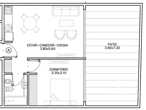 2 Ambientes con Patio propio en construcción en Palermo!