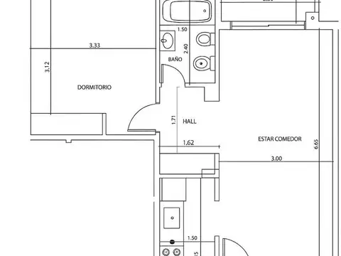 Departamento en Venta de 1 dormitorio