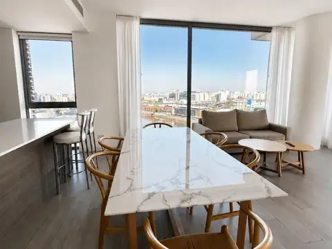 ALQUILER DEPARTAMENTO 4 AMBIENTES AMOBLADO CON 2 COCHERAS EN SLS PUERTO MADERO
