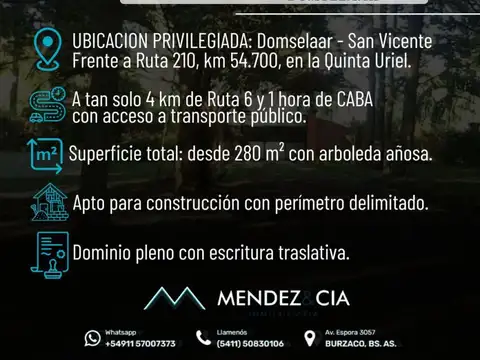 Terreno en Venta en Domselaar, USD 18.000