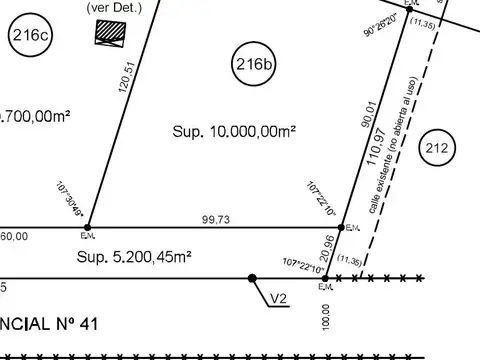 Terreno en Venta 94,88  mts Fondo
