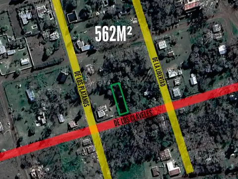 Terreno en venta - 562mts2 - Ernestina, 25 De Mayo