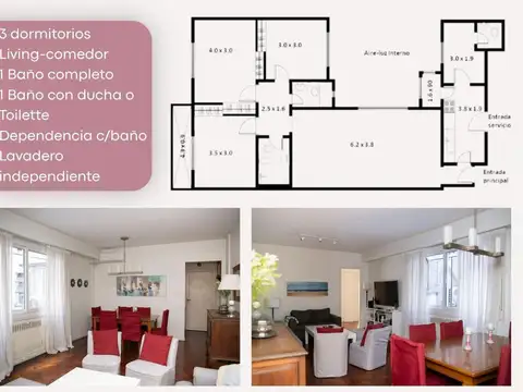 VENTA - BARRIO NORTE - 4 AMBIENTES C/DEPENDENCIA