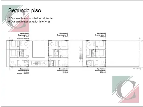 Departamento 2 ambientes con 1 baño