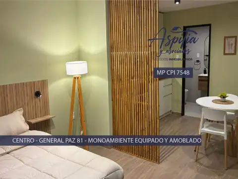 VENTA Monoambiente equipado y amoblado Centro Córdoba